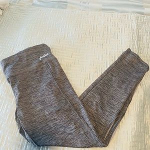 Gray Justice cropped leggings with cute design. $12 = 1 pair or $20 if bundled.
